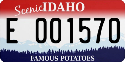 ID license plate E001570