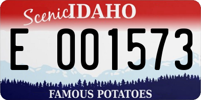 ID license plate E001573