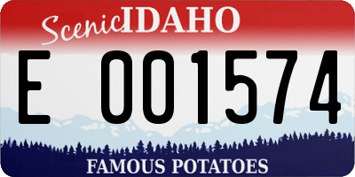 ID license plate E001574