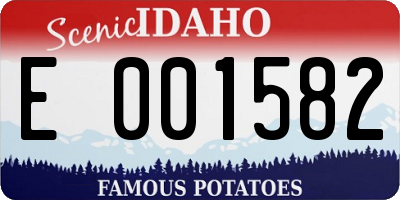 ID license plate E001582