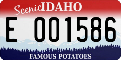 ID license plate E001586