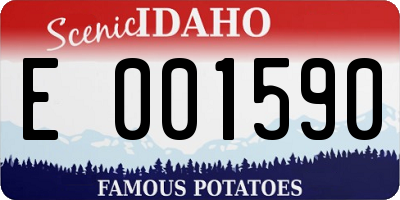 ID license plate E001590