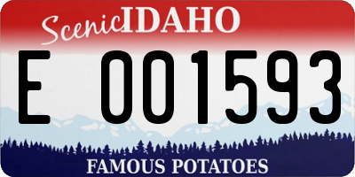 ID license plate E001593