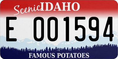 ID license plate E001594