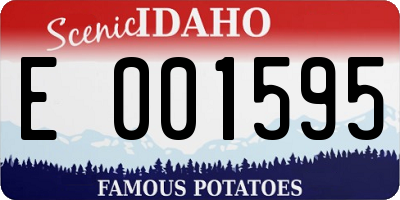 ID license plate E001595