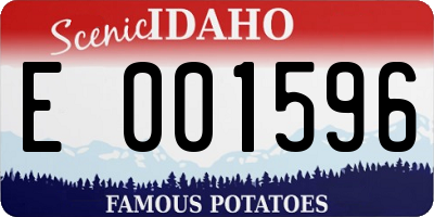 ID license plate E001596