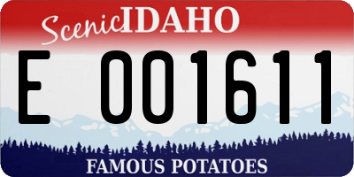 ID license plate E001611