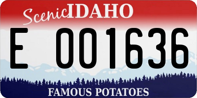 ID license plate E001636