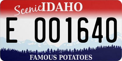 ID license plate E001640