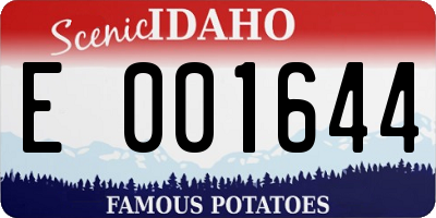 ID license plate E001644