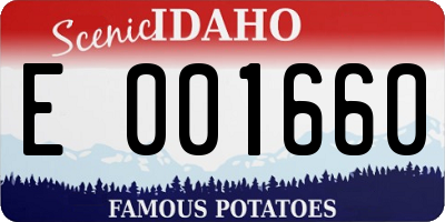 ID license plate E001660