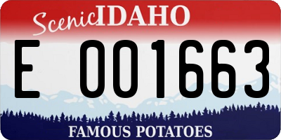 ID license plate E001663