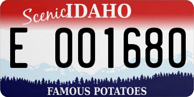 ID license plate E001680