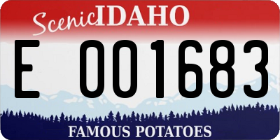 ID license plate E001683