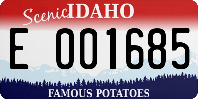 ID license plate E001685