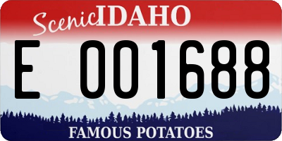 ID license plate E001688