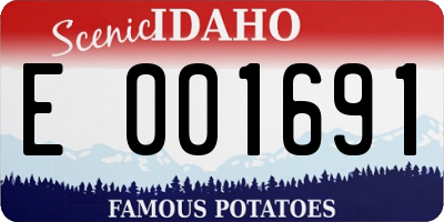 ID license plate E001691
