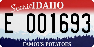 ID license plate E001693