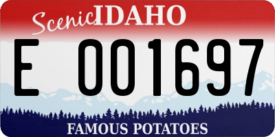 ID license plate E001697