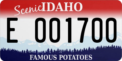 ID license plate E001700