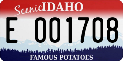 ID license plate E001708