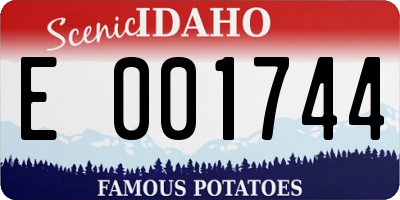 ID license plate E001744