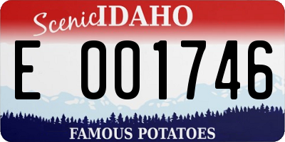 ID license plate E001746