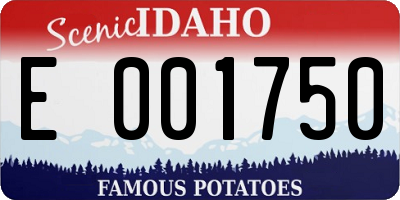 ID license plate E001750