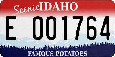 ID license plate E001764