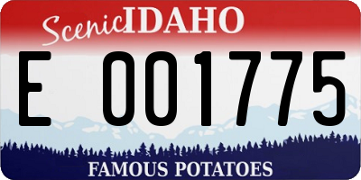 ID license plate E001775