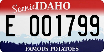 ID license plate E001799