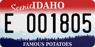 ID license plate E001805