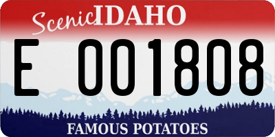 ID license plate E001808