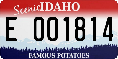 ID license plate E001814