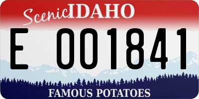 ID license plate E001841