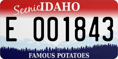 ID license plate E001843