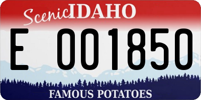 ID license plate E001850