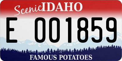 ID license plate E001859