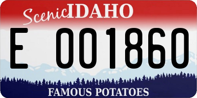 ID license plate E001860