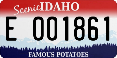 ID license plate E001861