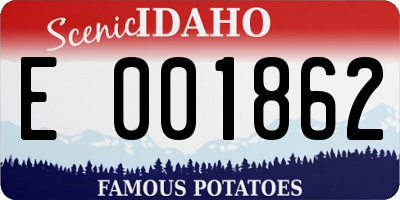 ID license plate E001862