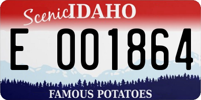 ID license plate E001864