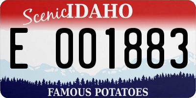 ID license plate E001883