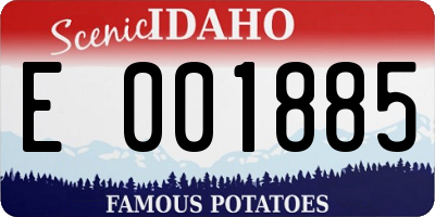 ID license plate E001885