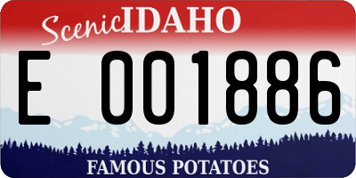 ID license plate E001886