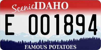 ID license plate E001894