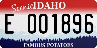 ID license plate E001896