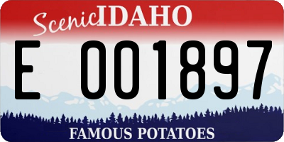 ID license plate E001897