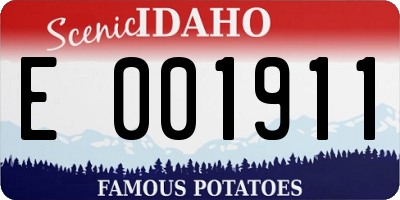 ID license plate E001911