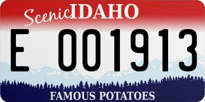 ID license plate E001913